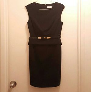 Calvin Klein black dress with belt detail
