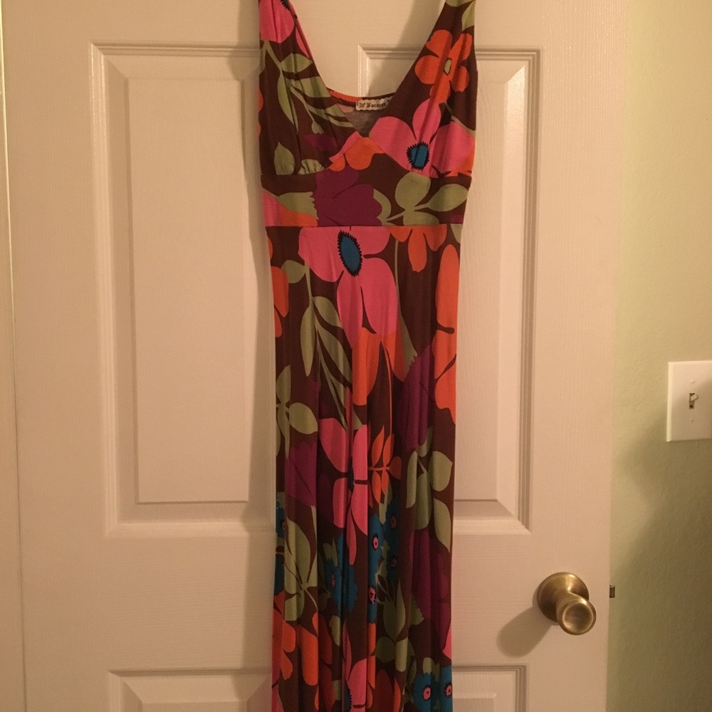 70's vintage floral dress