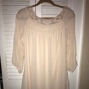 Brigitte Bailey Aztec Lace Peasant Dress