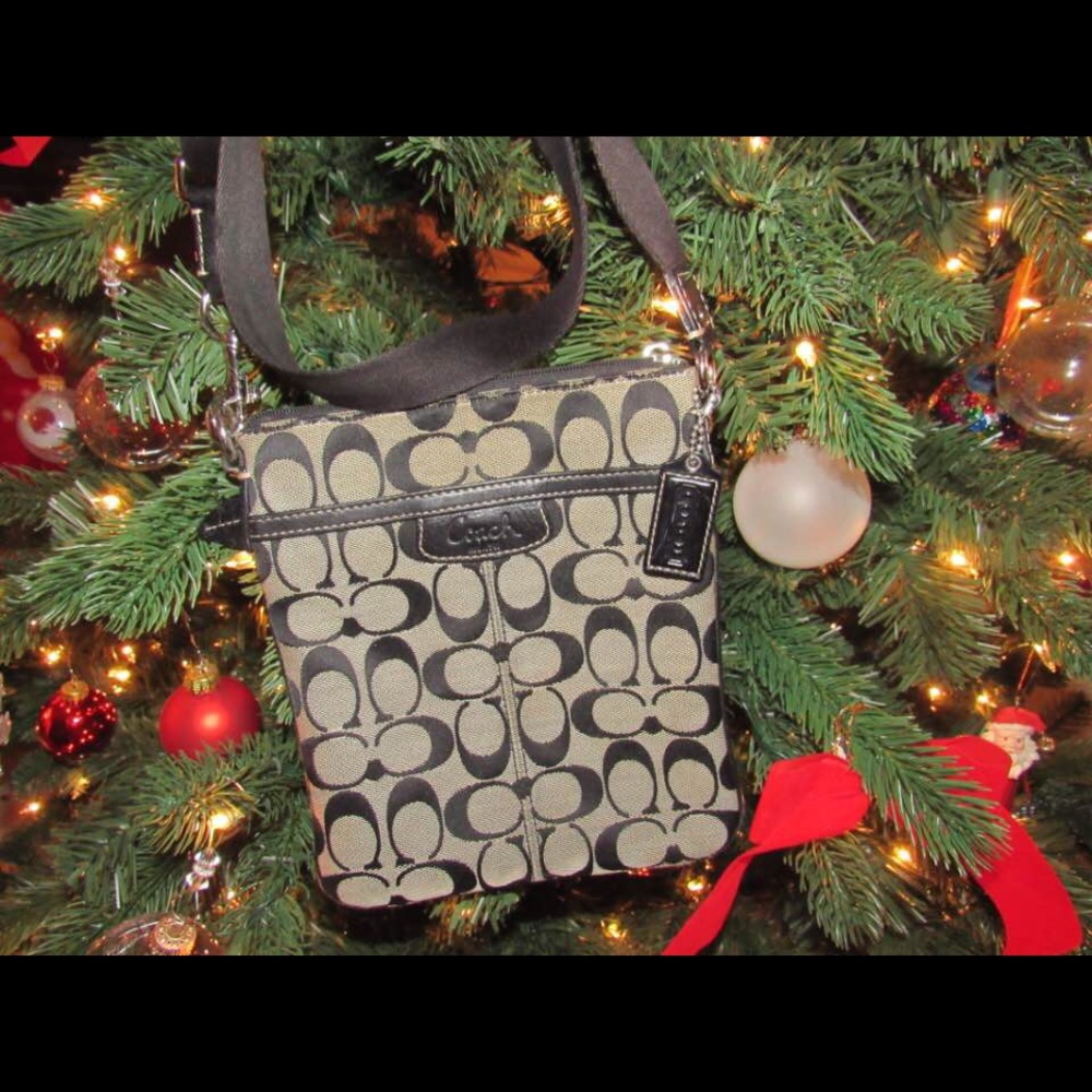 Coach black crossbody purse
