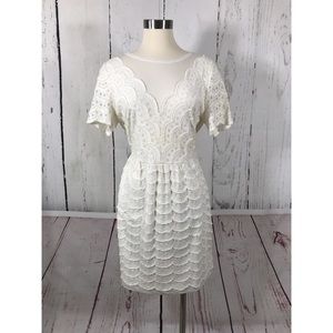 Marc By Marc Jacobs Scallop Tier Lace Cotton Dress