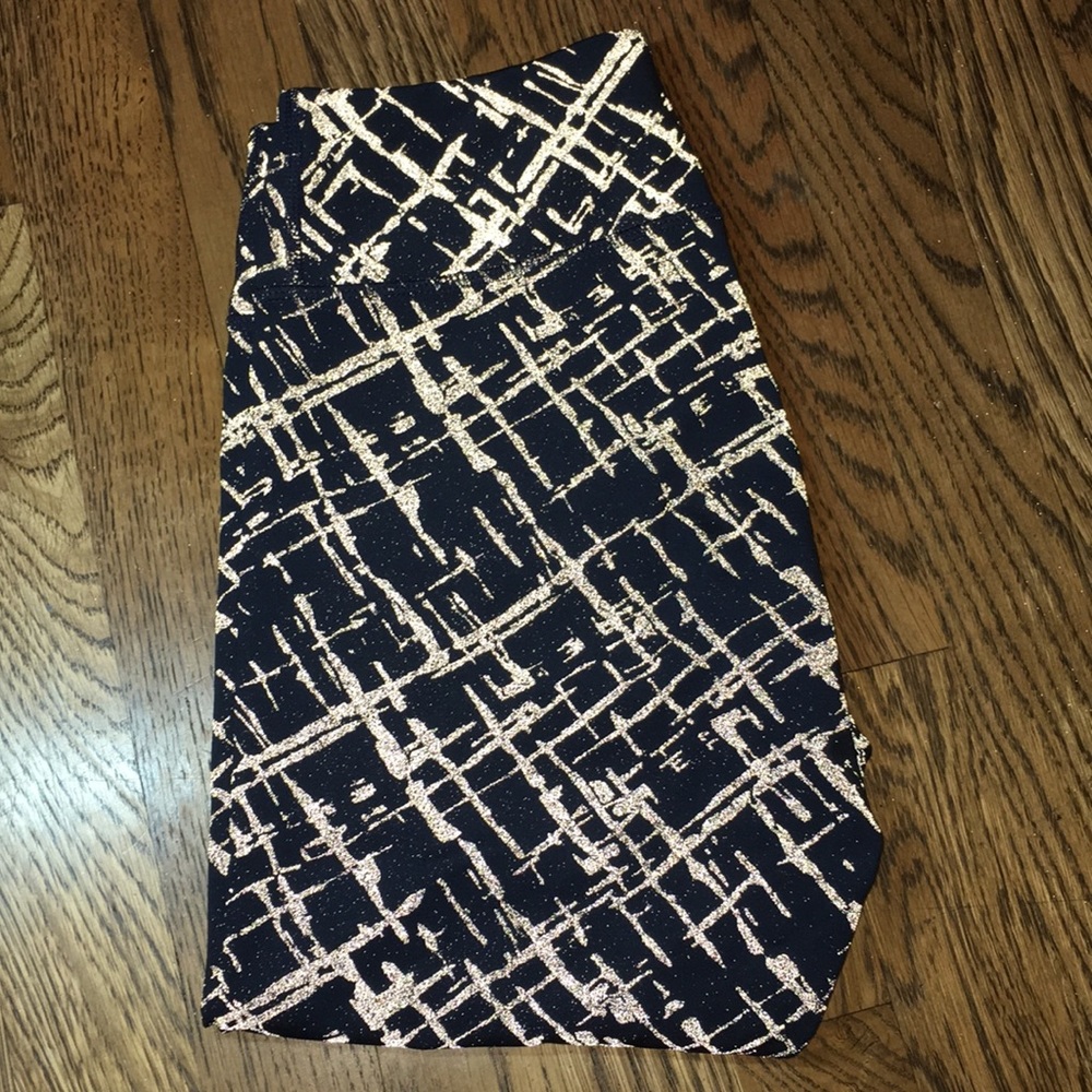 ASICS reflective navy blue leggings
