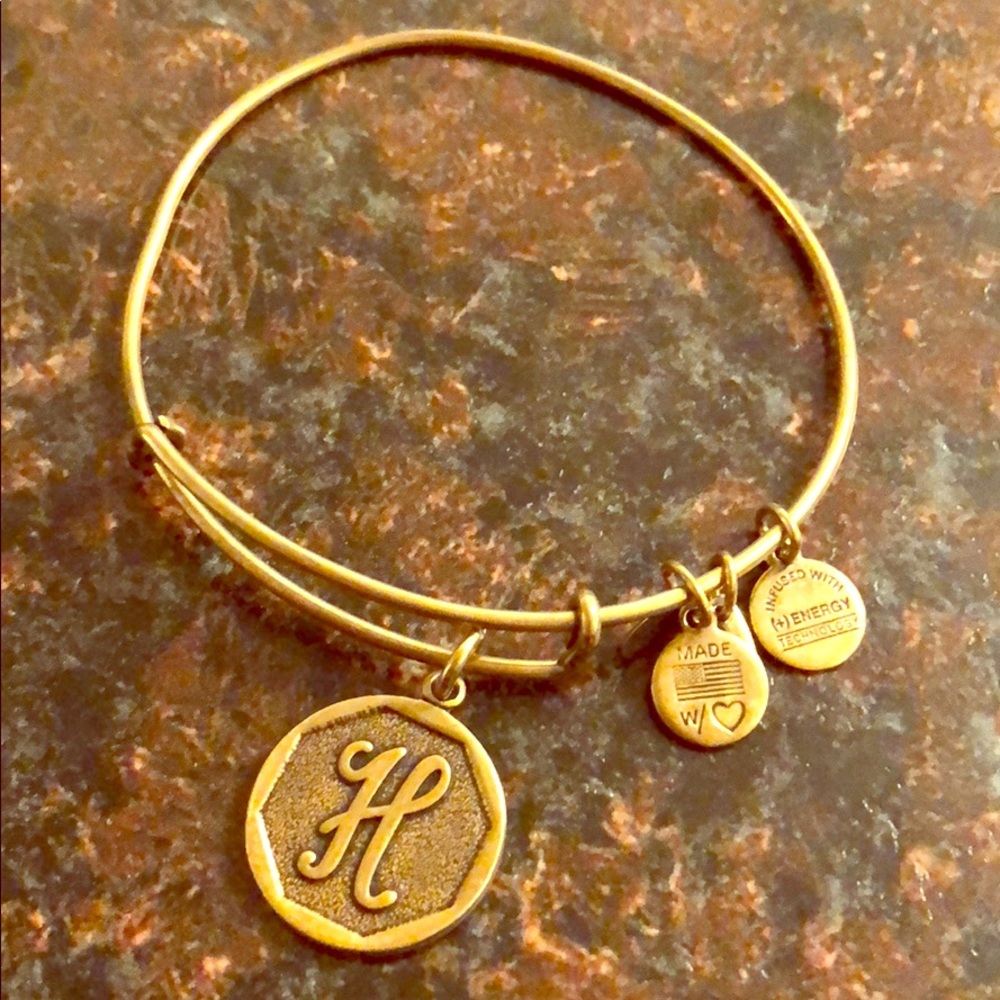 Alex and Ani Gold “H” bracelet.
