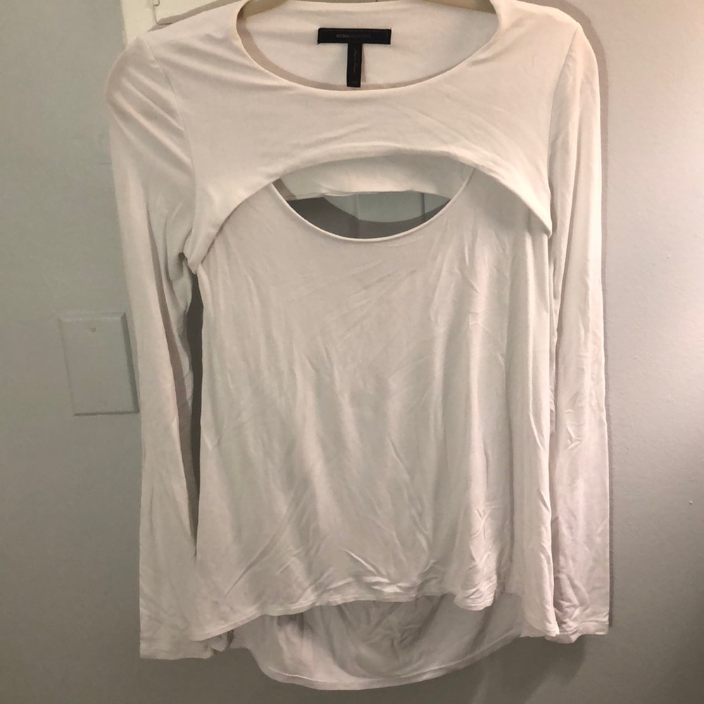 White cut out top