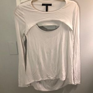 White cut out top