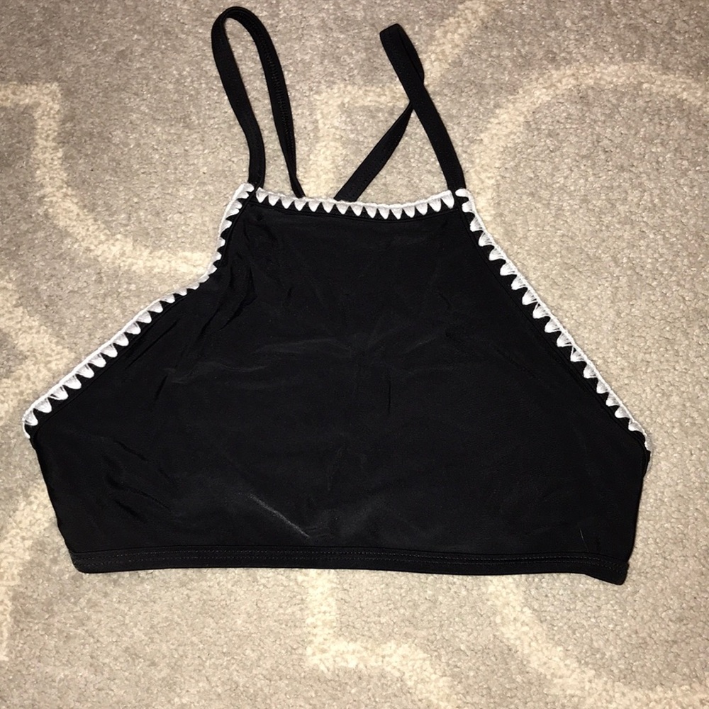 Black Halter Bikini Top