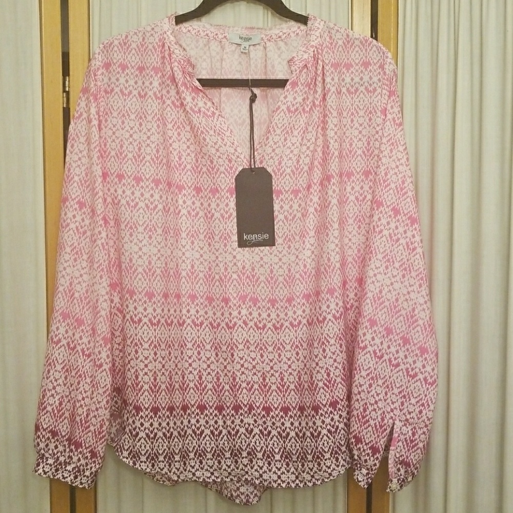 Beautiful pink top with bell sleeves
