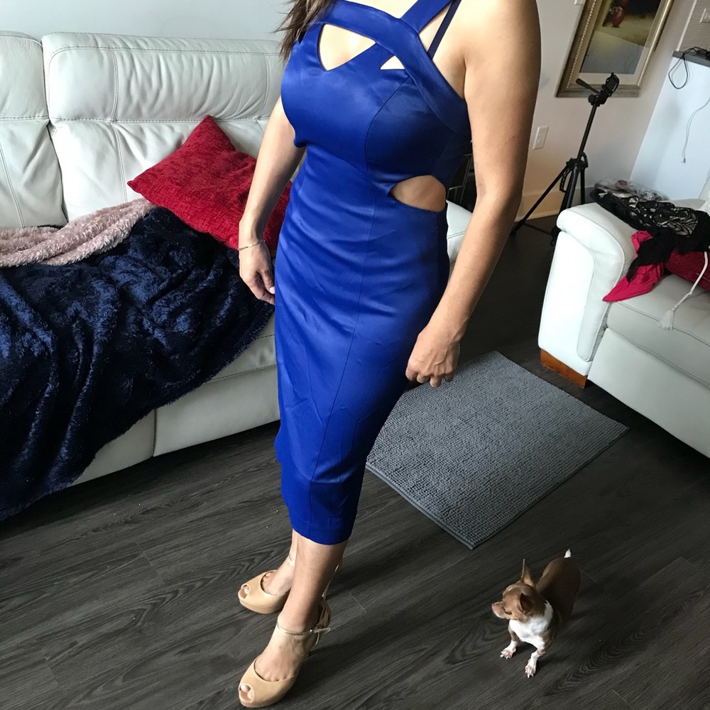 Blue Bebe midi dress