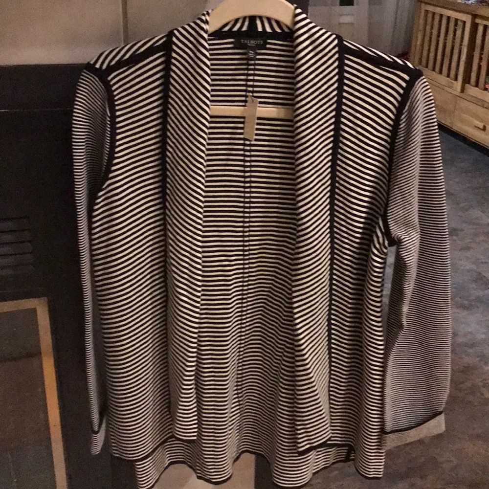 Talbots striped cardigan (size Mp)