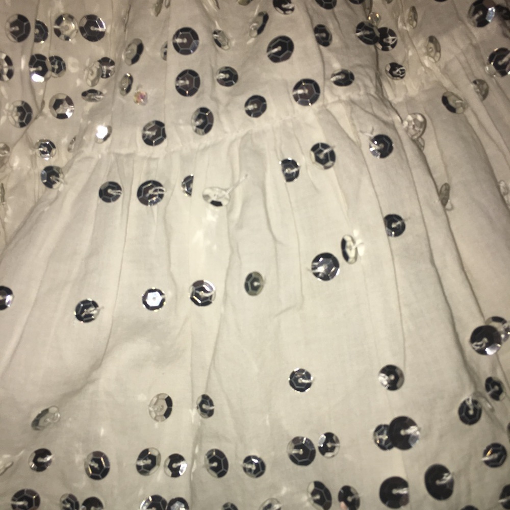 White Sequin skirt size small - Picture 2 of 2