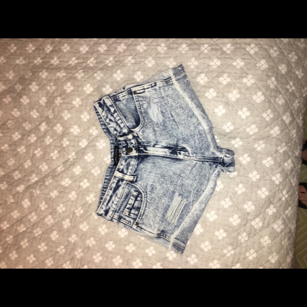Kendall and Kylie High-Waisted Distressed Shorts