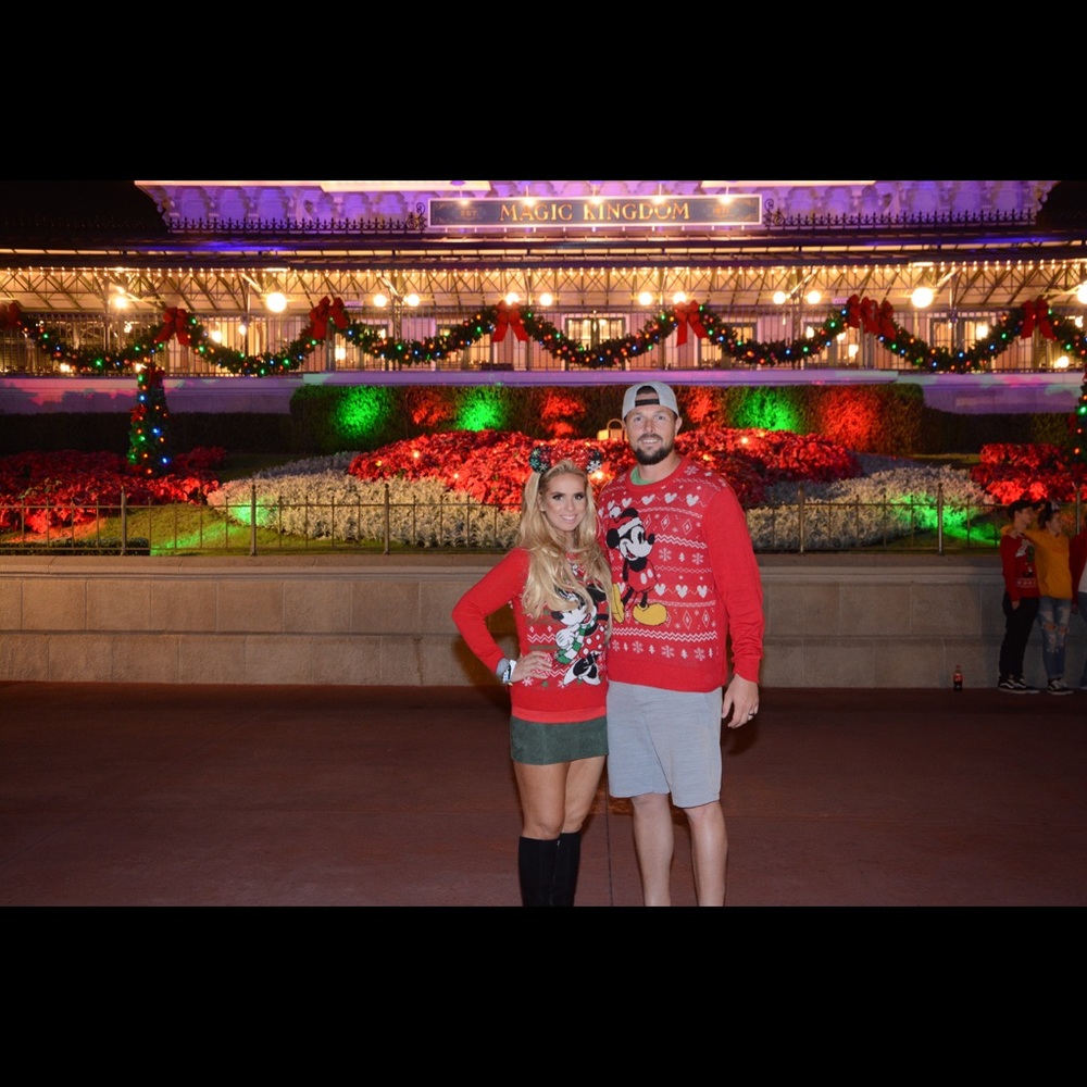 Disney Brand Christmas sweaters Mickey and Minnie