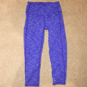 Blue Athleta Cropped Leggings
