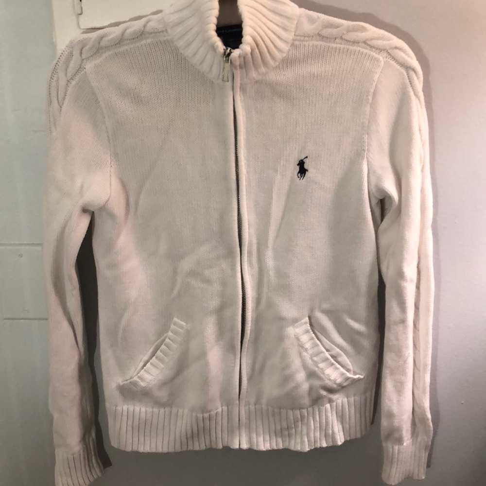 Ralph Lauren cable knit zip up