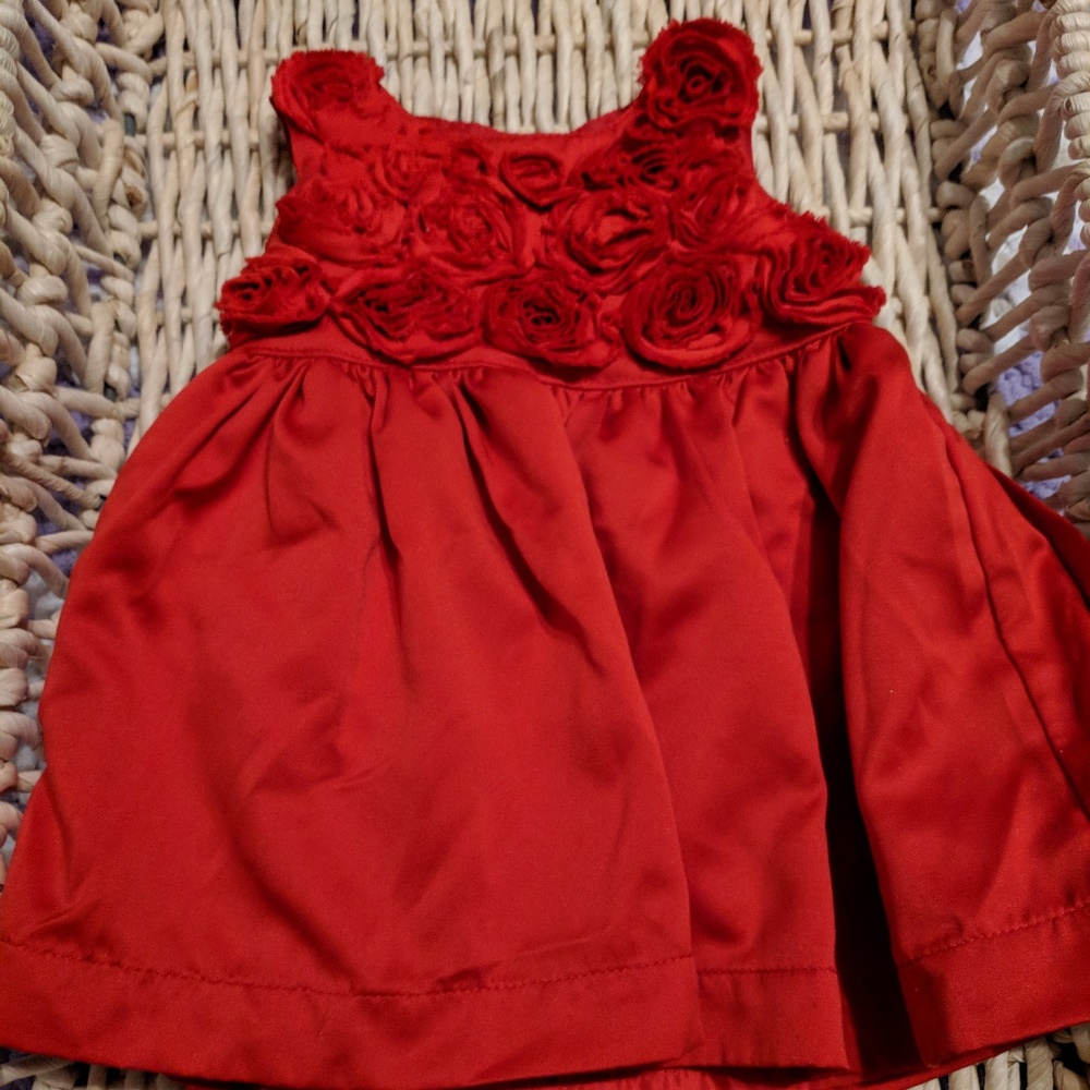 Red roses dress