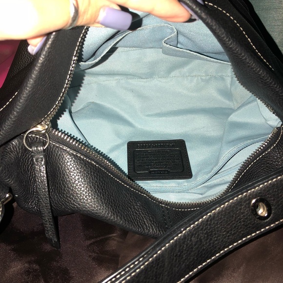 Coach black leather small shoulder bag - Picture 3 of 4