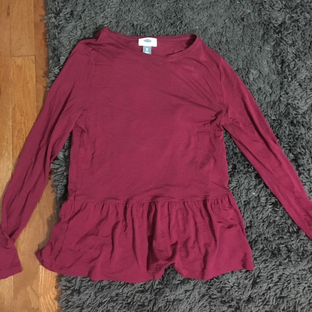 Cranberry peplum shirt