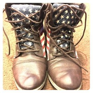 Stars & Stripes Leather Boots