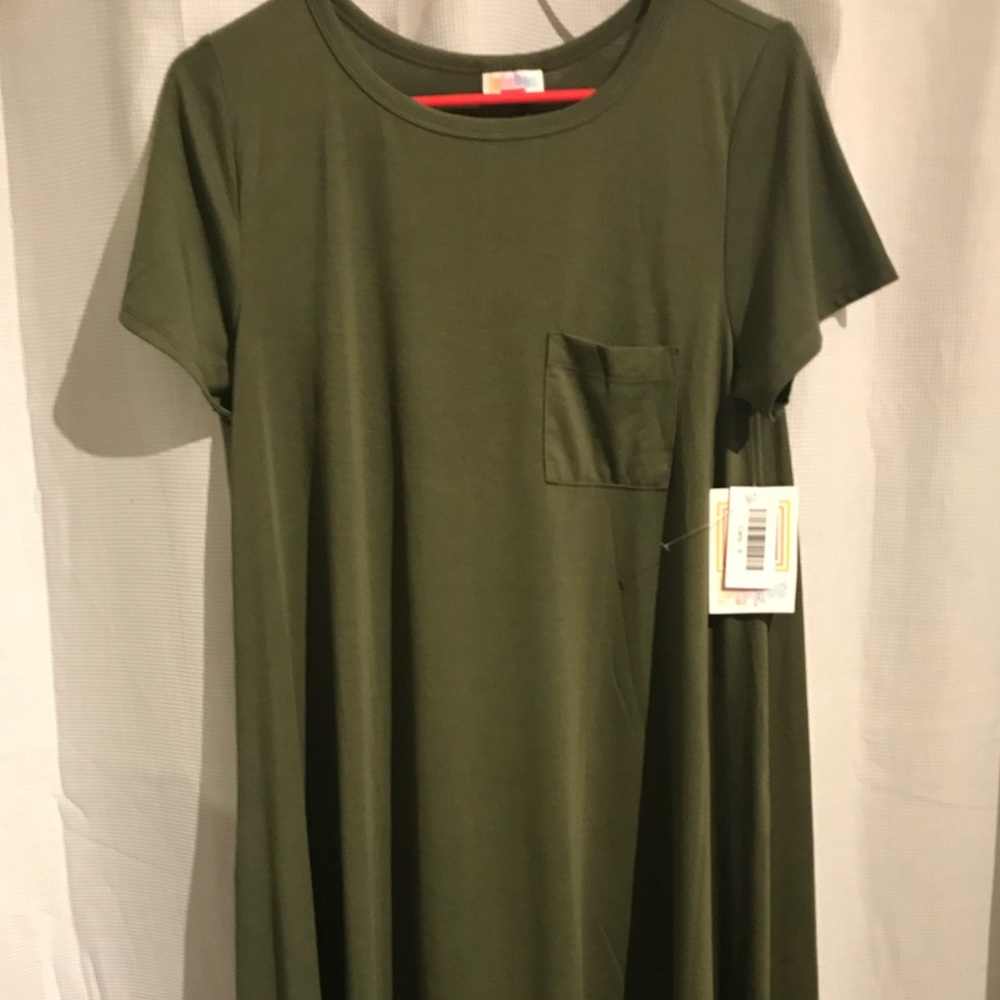 OLIVE GREEN LULAROE CARLY SMALL