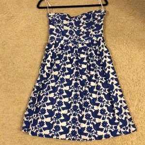 Summer dress with birds pattern