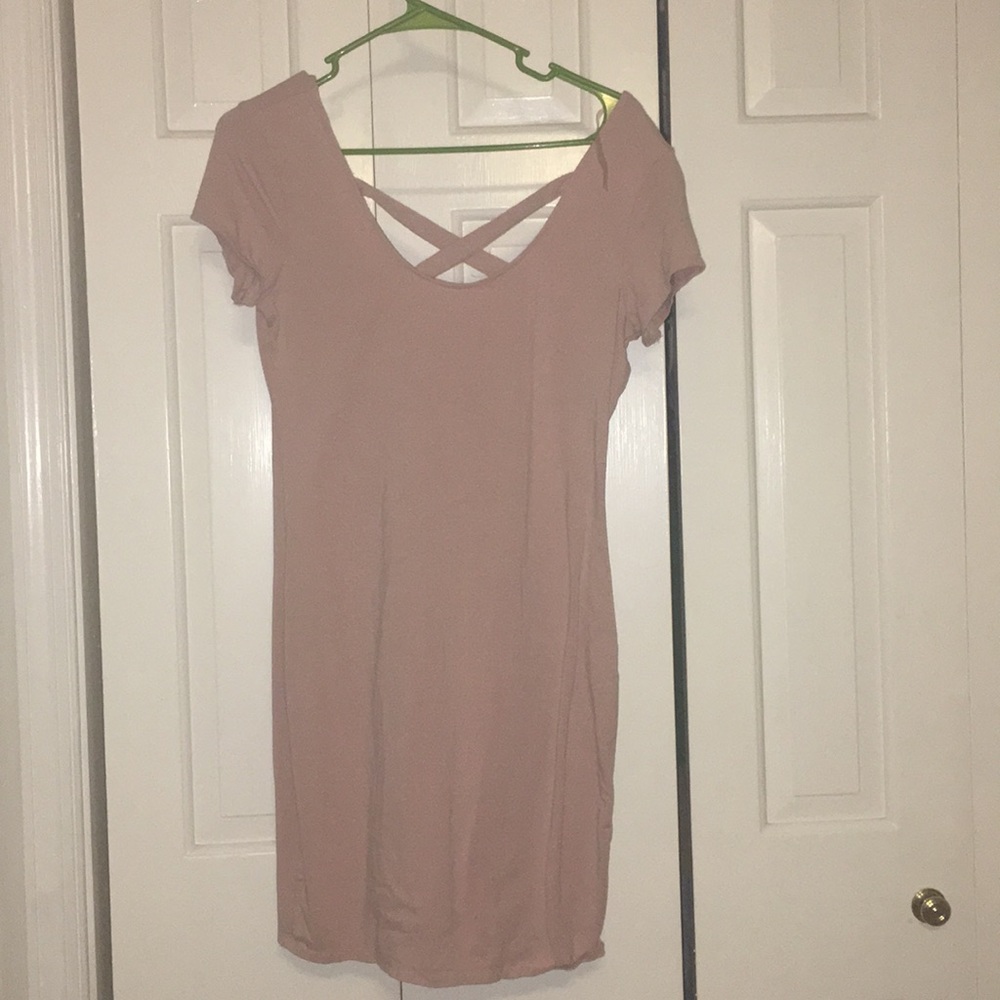 Light pink cross over dress