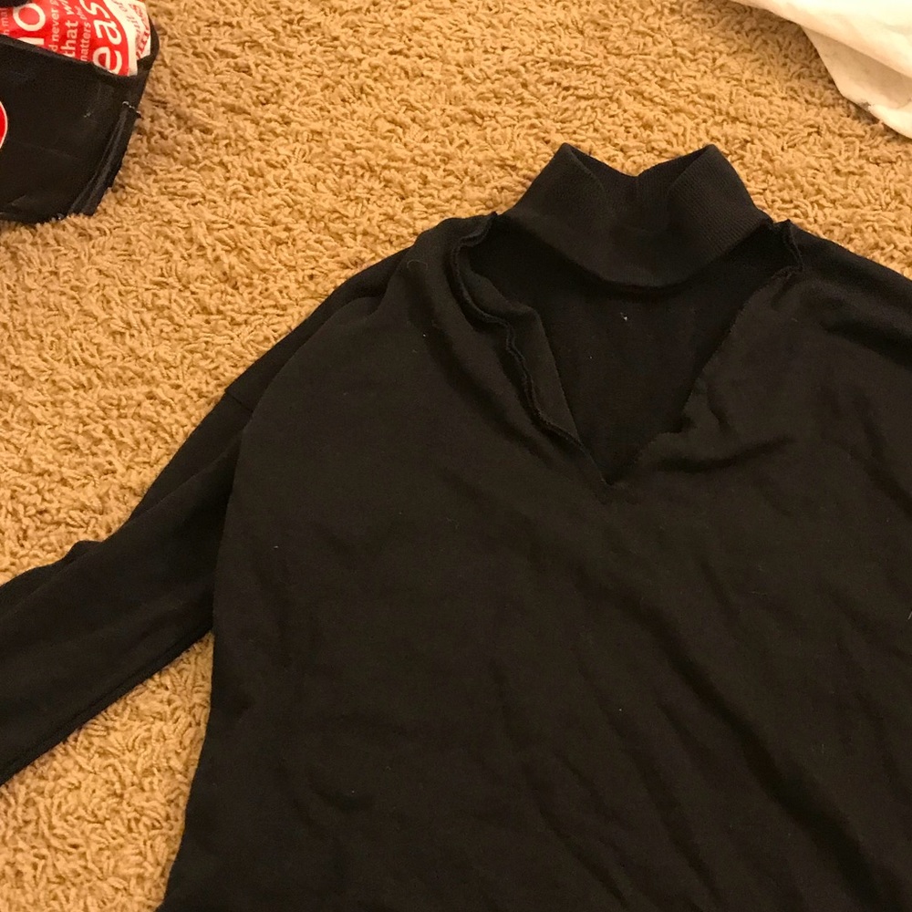 Black top with a chocker cut