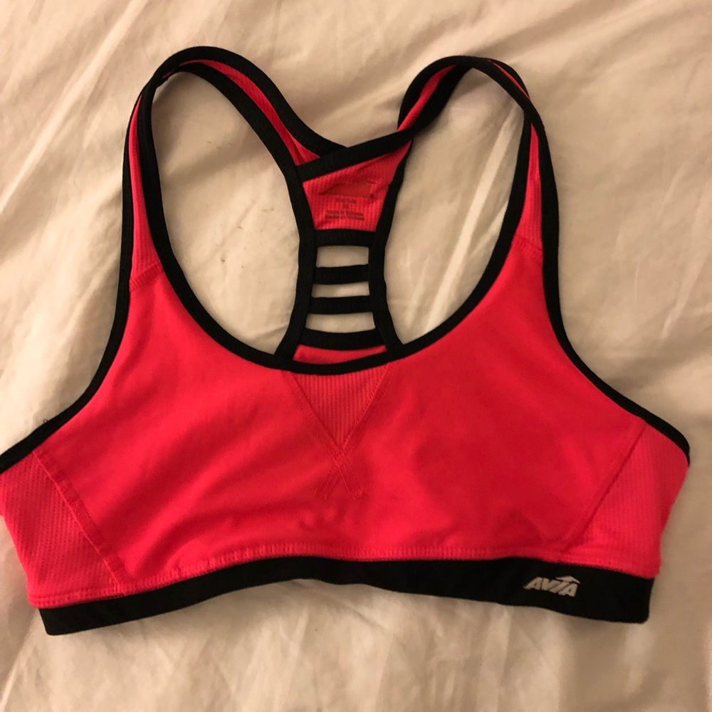 A hot pink sports bra
