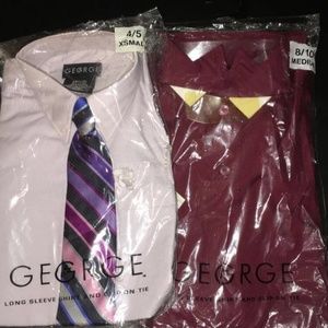 Long Sleeve Shirts and Clip on Tie