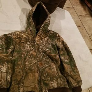 Camo carhartt jacket large 14/16