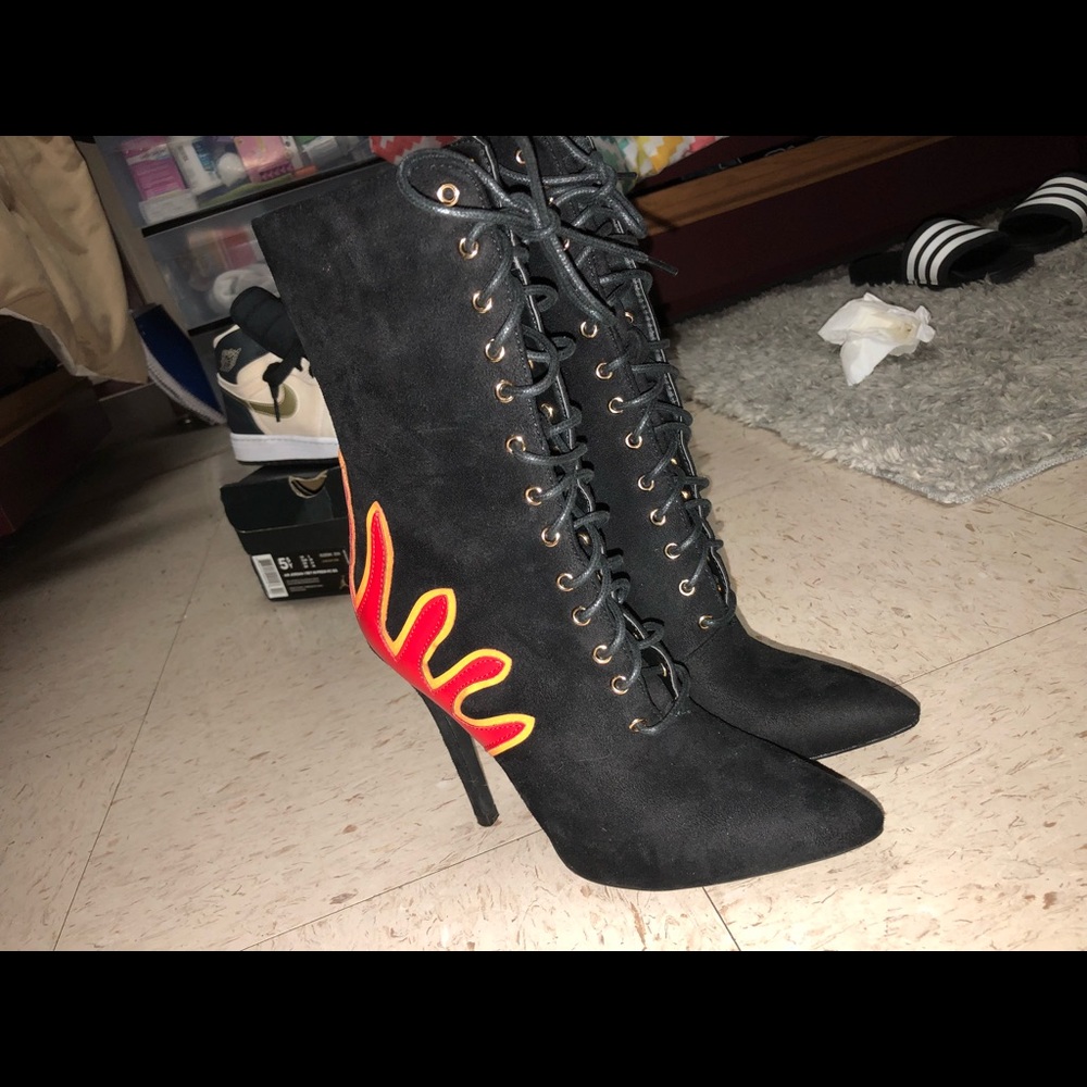 black flame heel