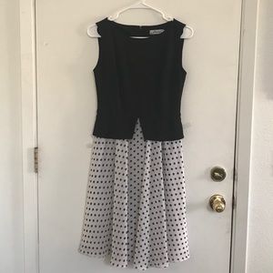Gorgeous Black with Polka Dot Dress
