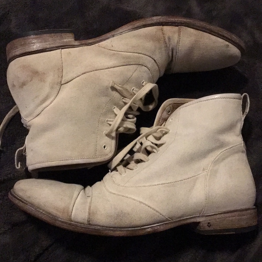 John Varvatos Canvas Boots