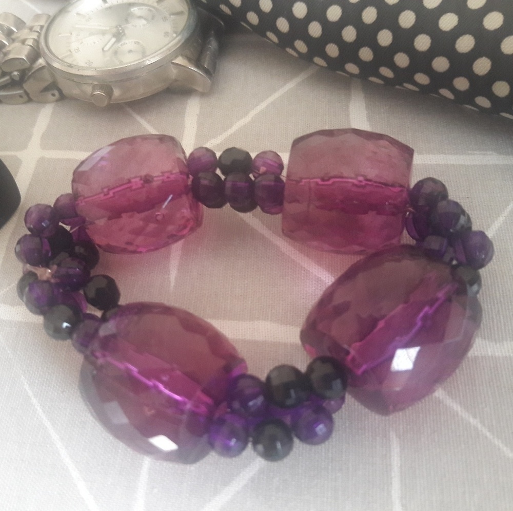 Royal purple Chunky bead bracelet