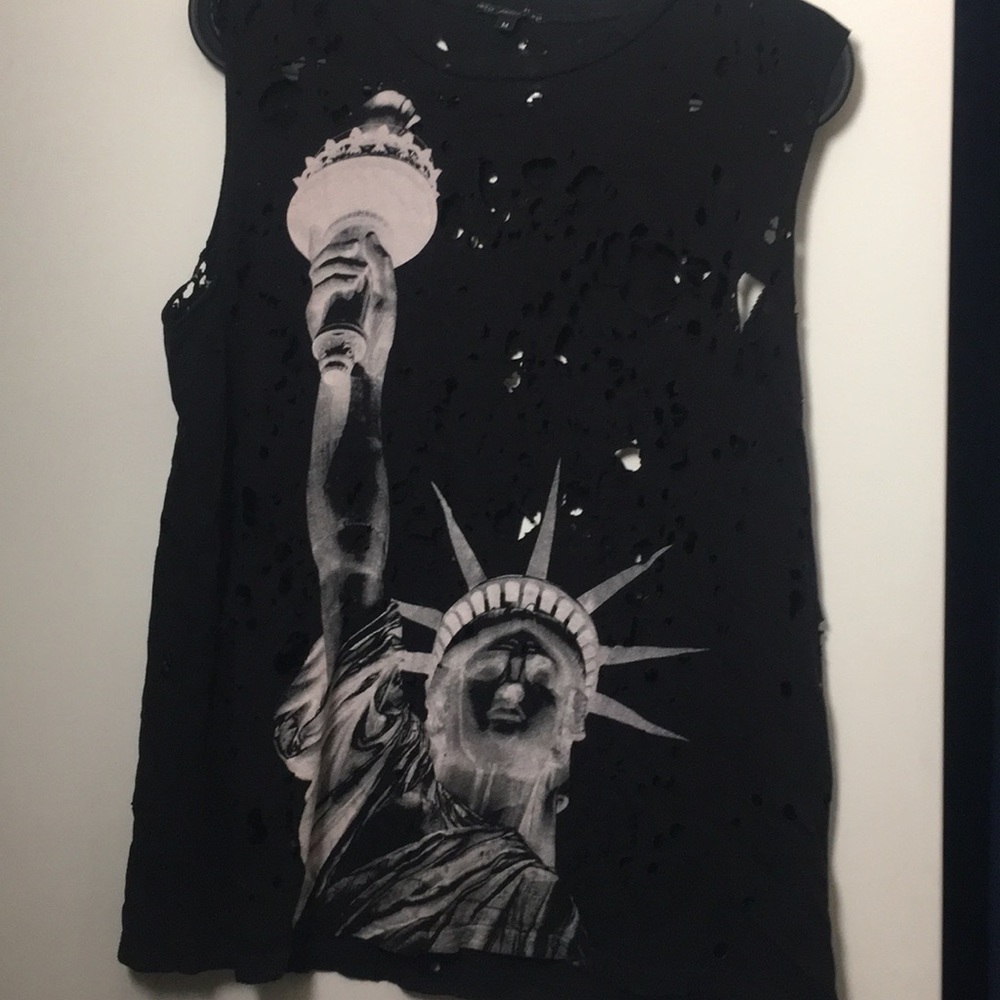 Distressed T-shirt/tank