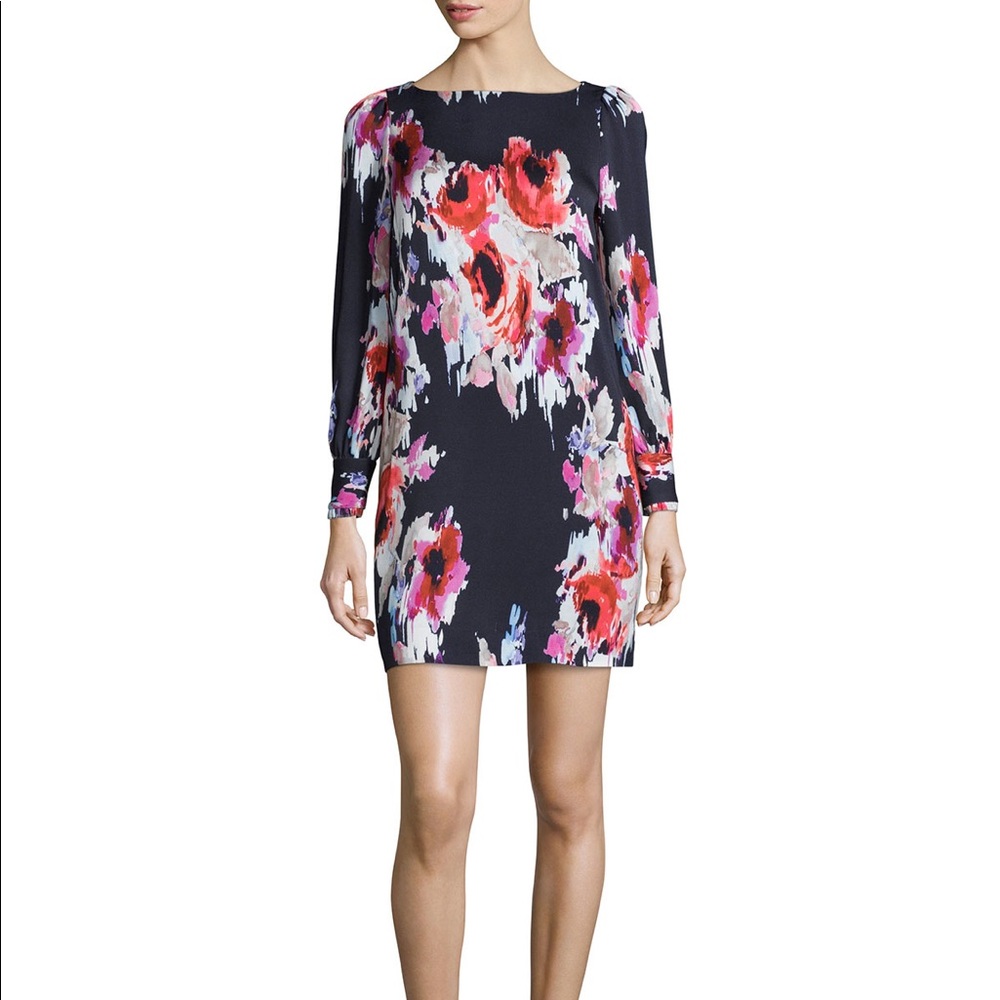 Kate Spade hazy floral long sleeve dress