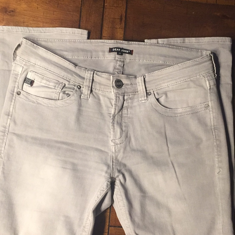 Dear John size 30 straight leg crop gray jeans