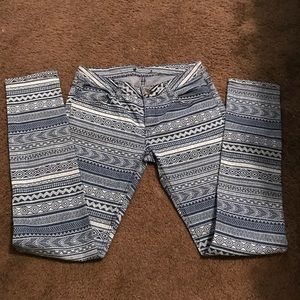 Denim print jeans