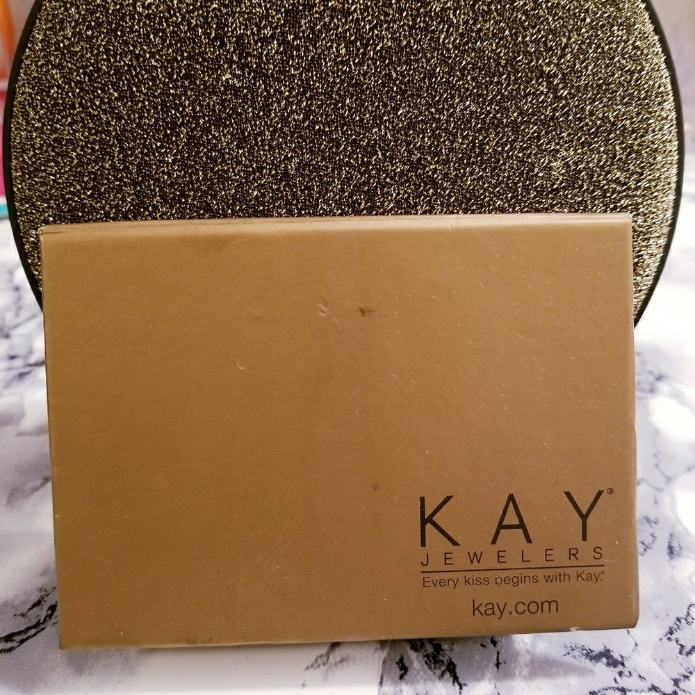 Kay Jewelers Box with New Gold Earrings