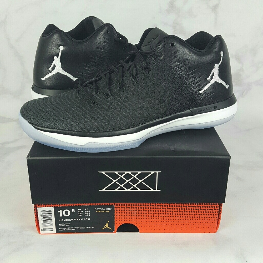Nike Air Jordan XXXI Low Black & White New In Box