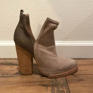 Jeffrey Campbell Womens Suede Bootie Pink Grey 8