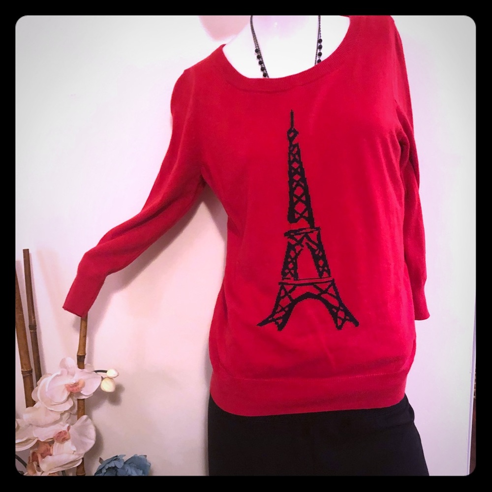 Red paris sweater