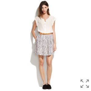 Madewell Cloudtrail Kickpleat Skirt