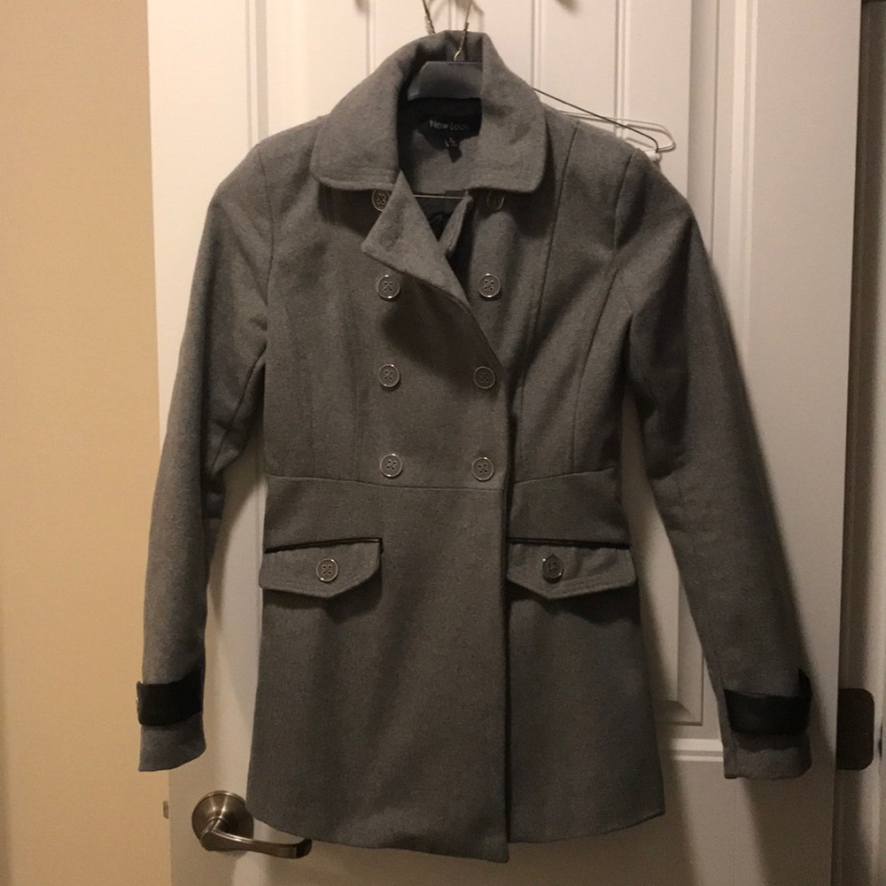 Gray pea coat