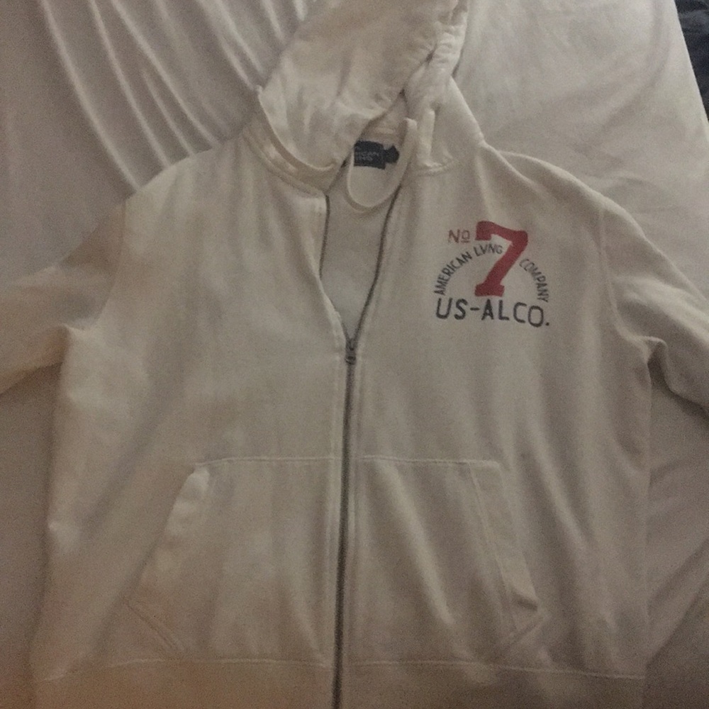 White hoodie sweatshirt