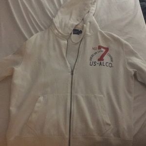 White hoodie sweatshirt