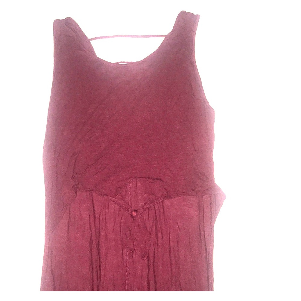 Burgundy tank crop top