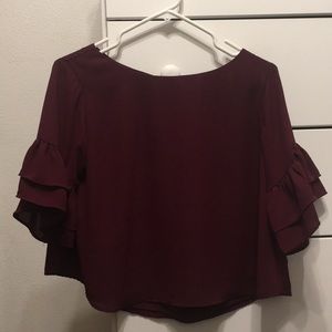 Plum Flowy Top