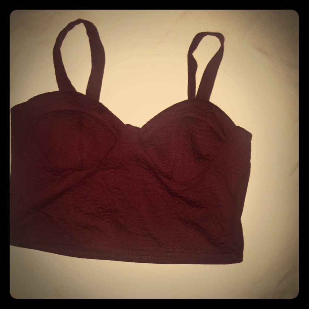 Burgundy crop top