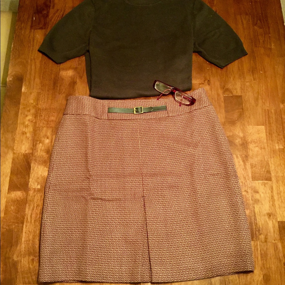 Ann Taylor LOFT tweed career skirt