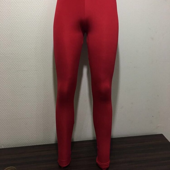 Red casual Leggings - Picture 2 of 4